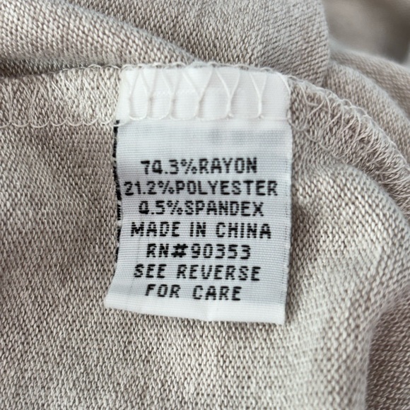 Kings Road Women’s Beige Hooded Cardigan Open Front Lightweight Duster Pockets M - Picture 9 of 9